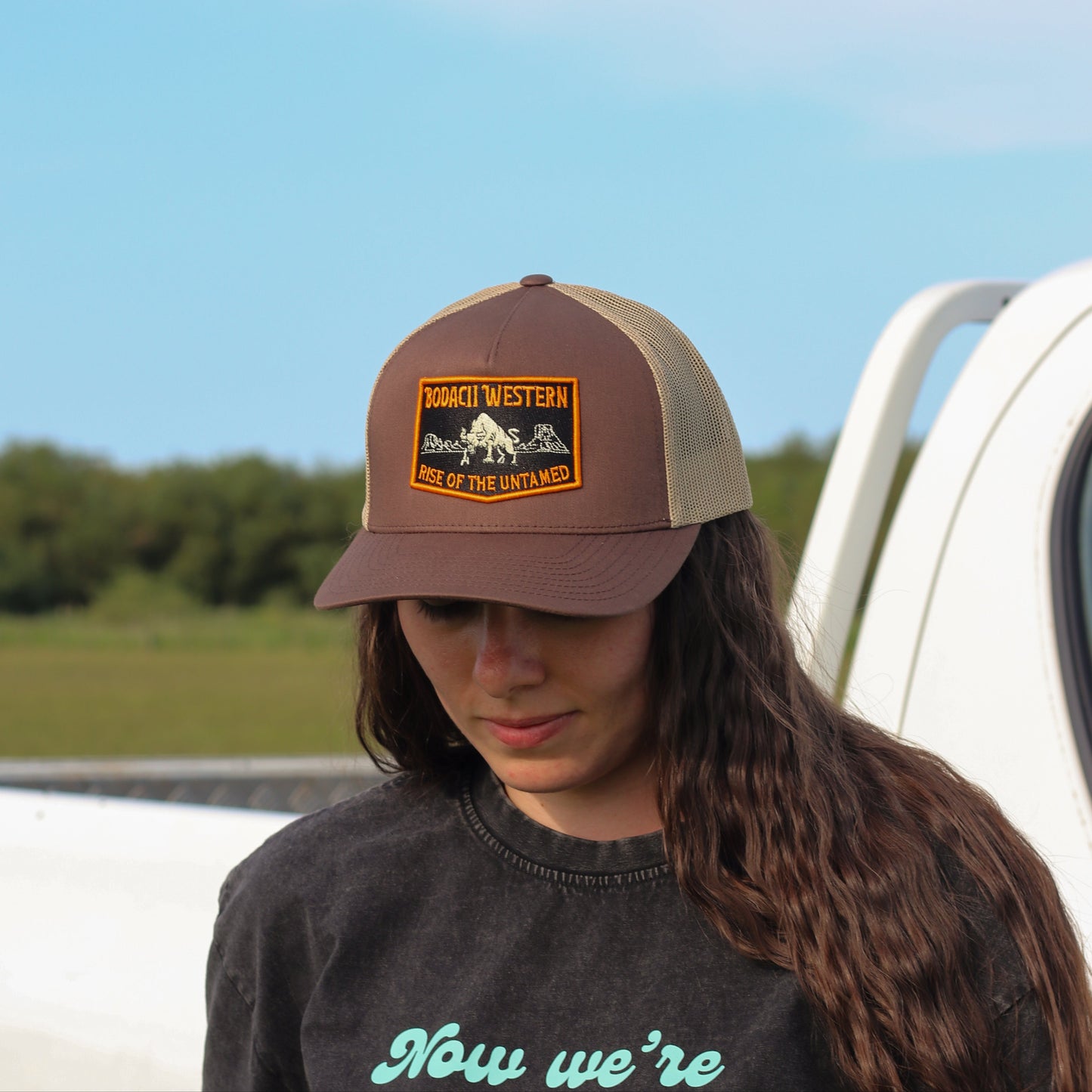 brown untamed trucker cap
