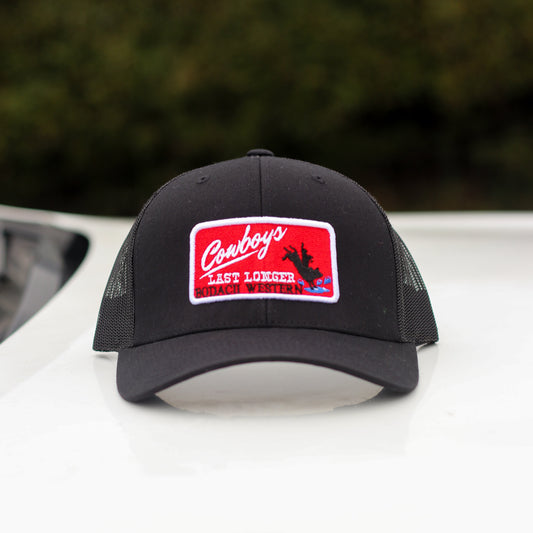 Cowboys Last Longer Trucker Cap - Black
