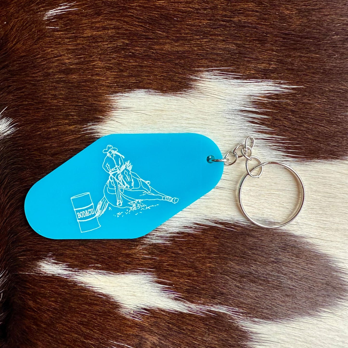 Dust Settles Barrel Racing Keyring