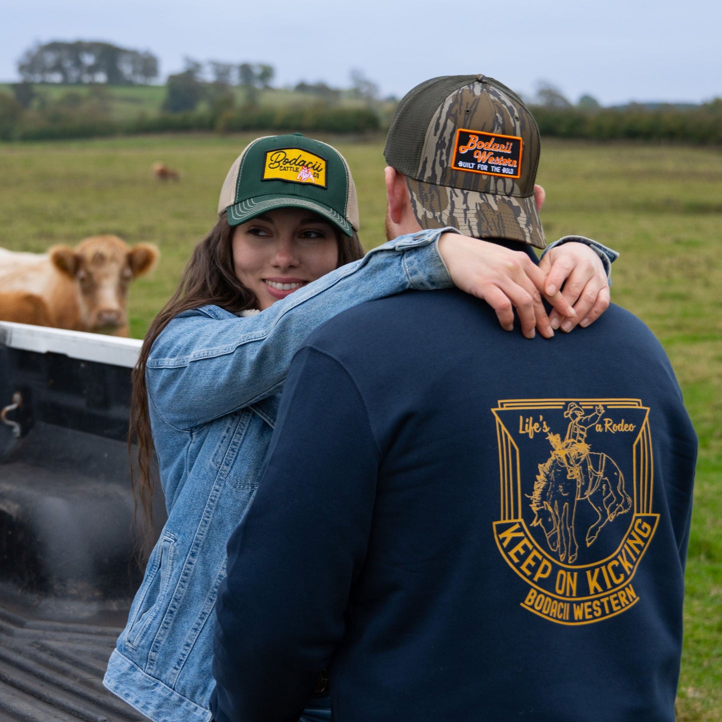cowboy and cowgirl trucker caps