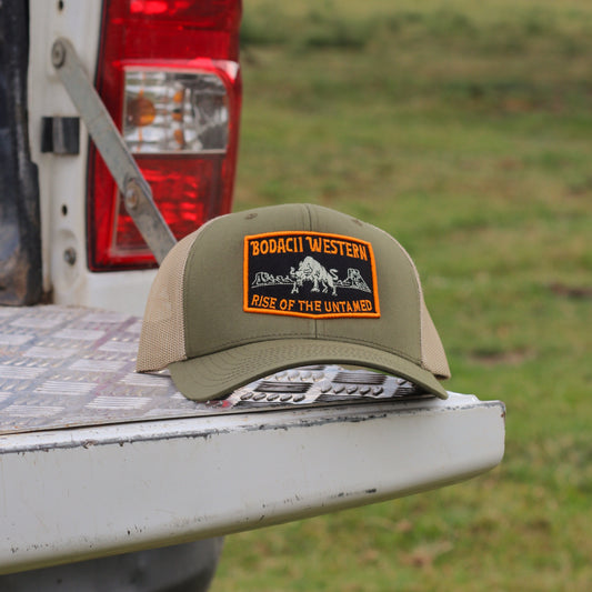 green cowboy trucker cap made for the untamed