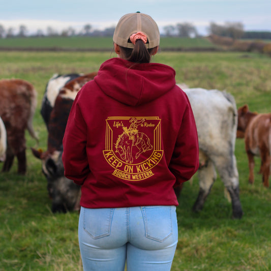 bronc riding rodeo hoodie
